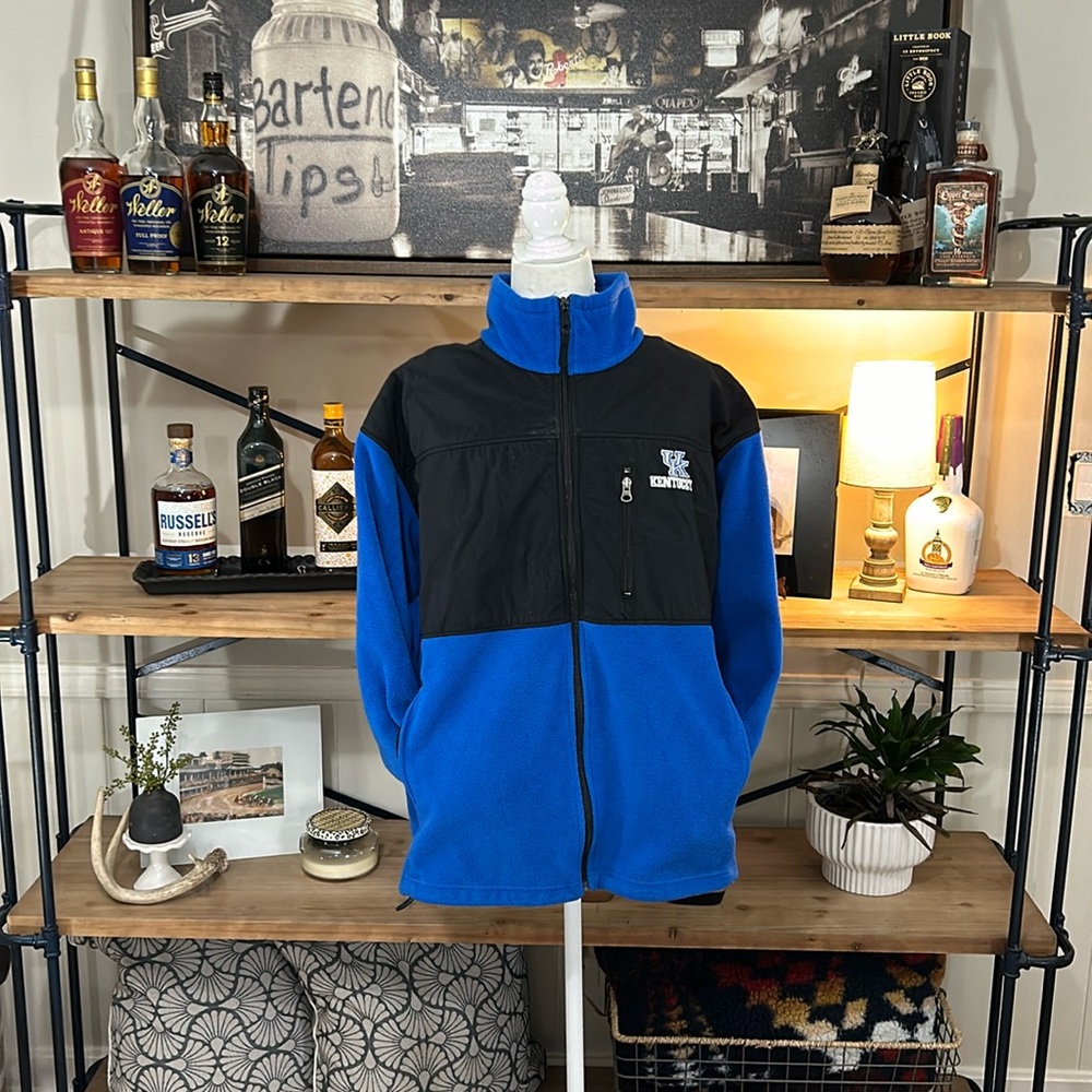 Columbia Kentucky Wildcats Blue/Black Team Fleece Full-Zip Jacket XL